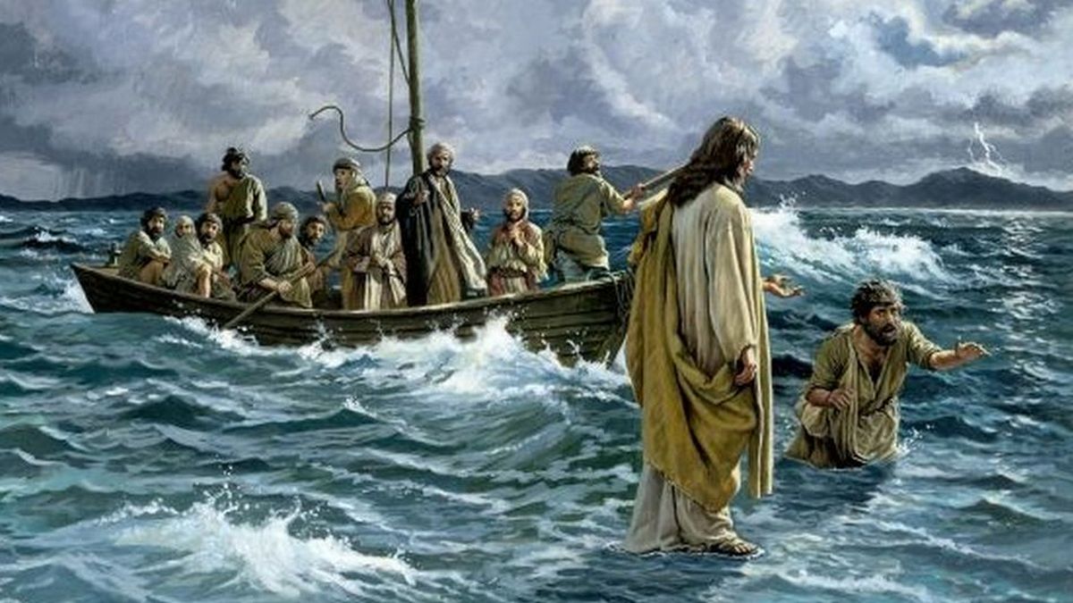 Jesus anda sobre o mar