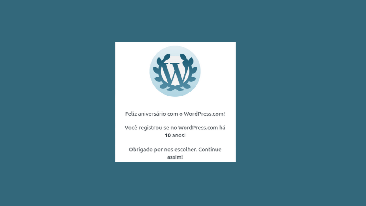 WordPress 10 anos