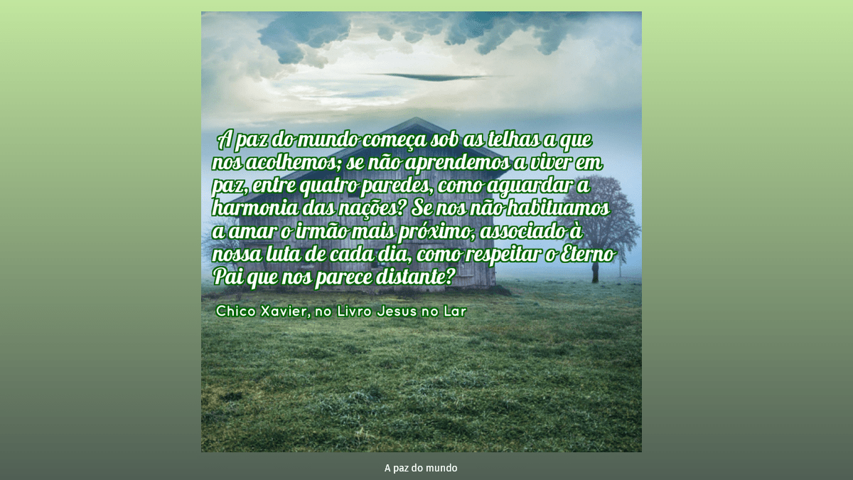 A paz do mundo